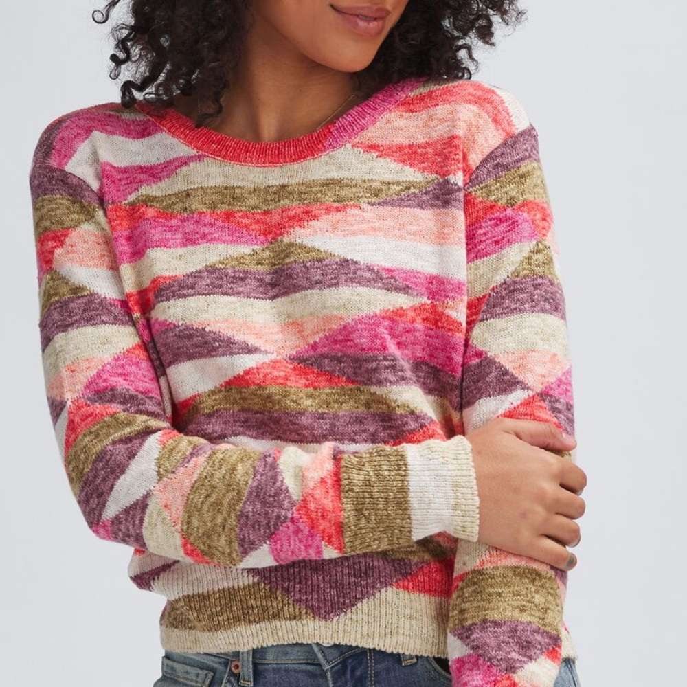 Basin + Range Diamond Pattern Crewneck Sweater - image 1